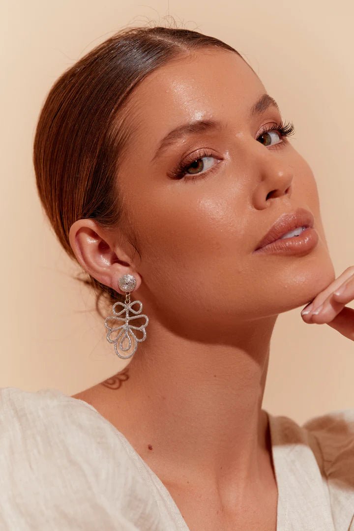 Mara Crochet Edge Event Earrings