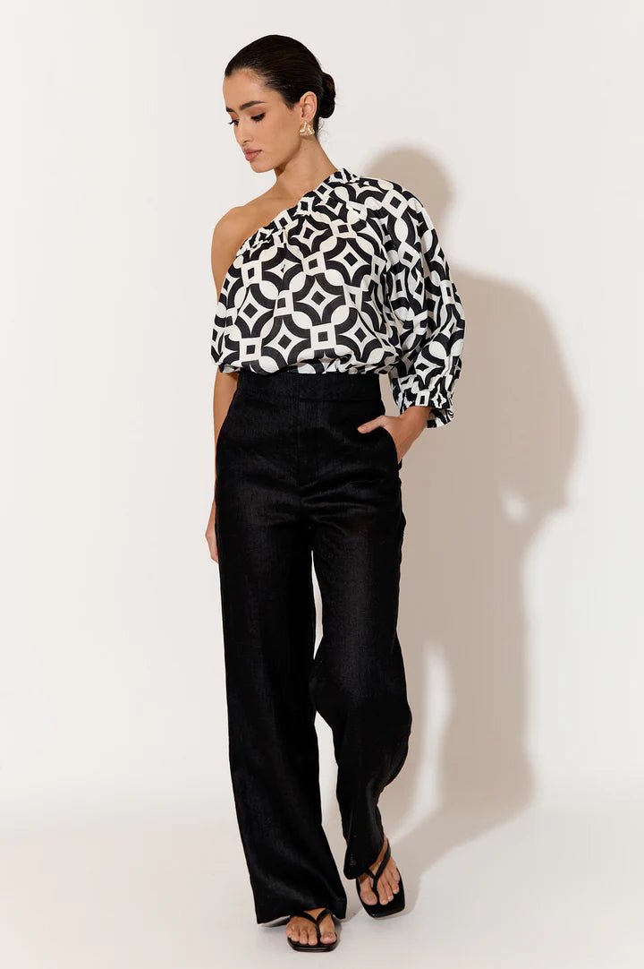 Elaine Geometric One Shoulder Top