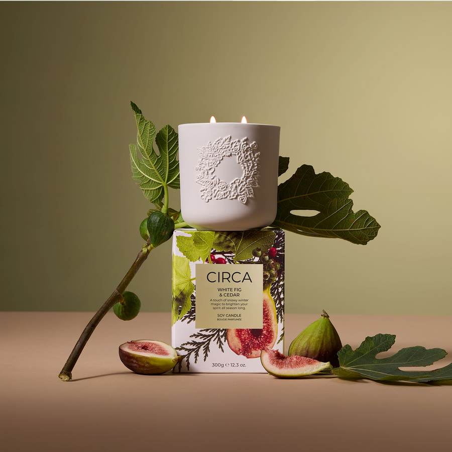 White Fig & Cedar Candle 300g