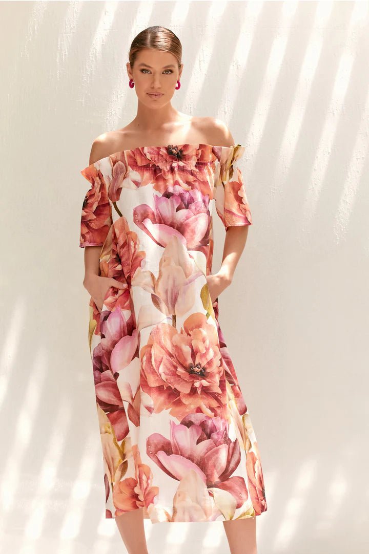 Maddie Linen Tulip Dress