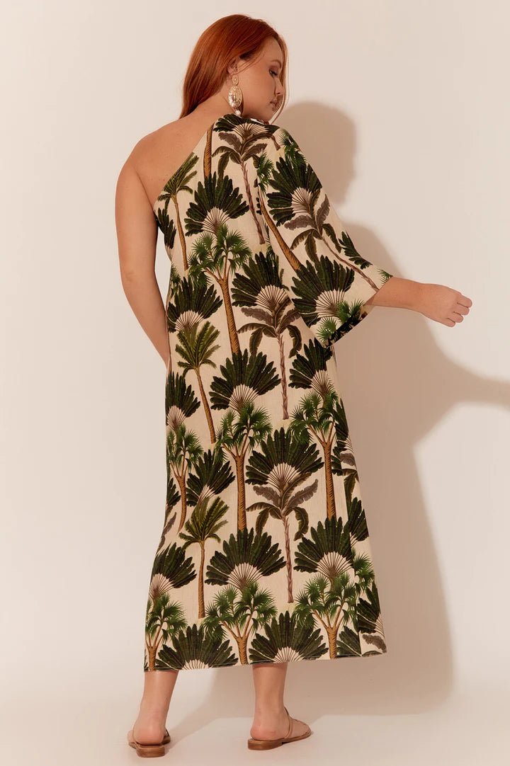 Eva Palm Asymmetrical Dress